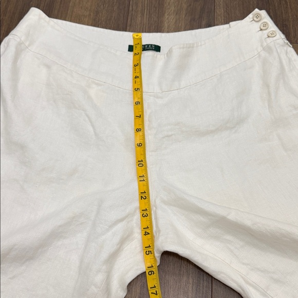 Ralph Lauren 💯 %Linen wide straight leg Pants size 18 with inseam 25. Vacation - Picture 12 of 14
